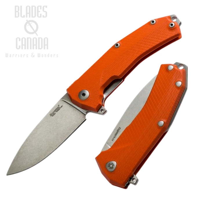 Lion Steel KUR OR Flipper Folding Knife, Sleipner SW, G10 Orange